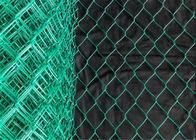 Πράσινος ντυμένος φράκτης συνδέσεων αλυσίδων μορφής διαμαντιών ανοίγοντας μέγεθος 50mm 70mm