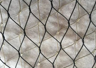 Μαύρη ντυμένη οξείδιο αλιεία με δίχτυα πλέγματος σχοινιών καλωδίων ανοξείδωτου για την επένδυση προσόψεων