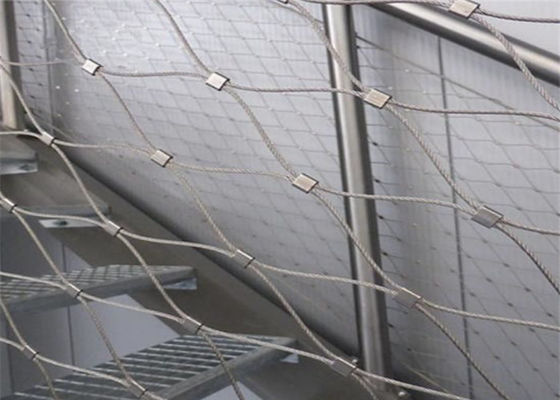 Γεμάτη ασφάλεια κιγκλιδωμάτων σκαλών 2.0MM που πιάνει το εξωτερικό/εσωτερικό διακοσμητικό πλέγμα καλωδίων